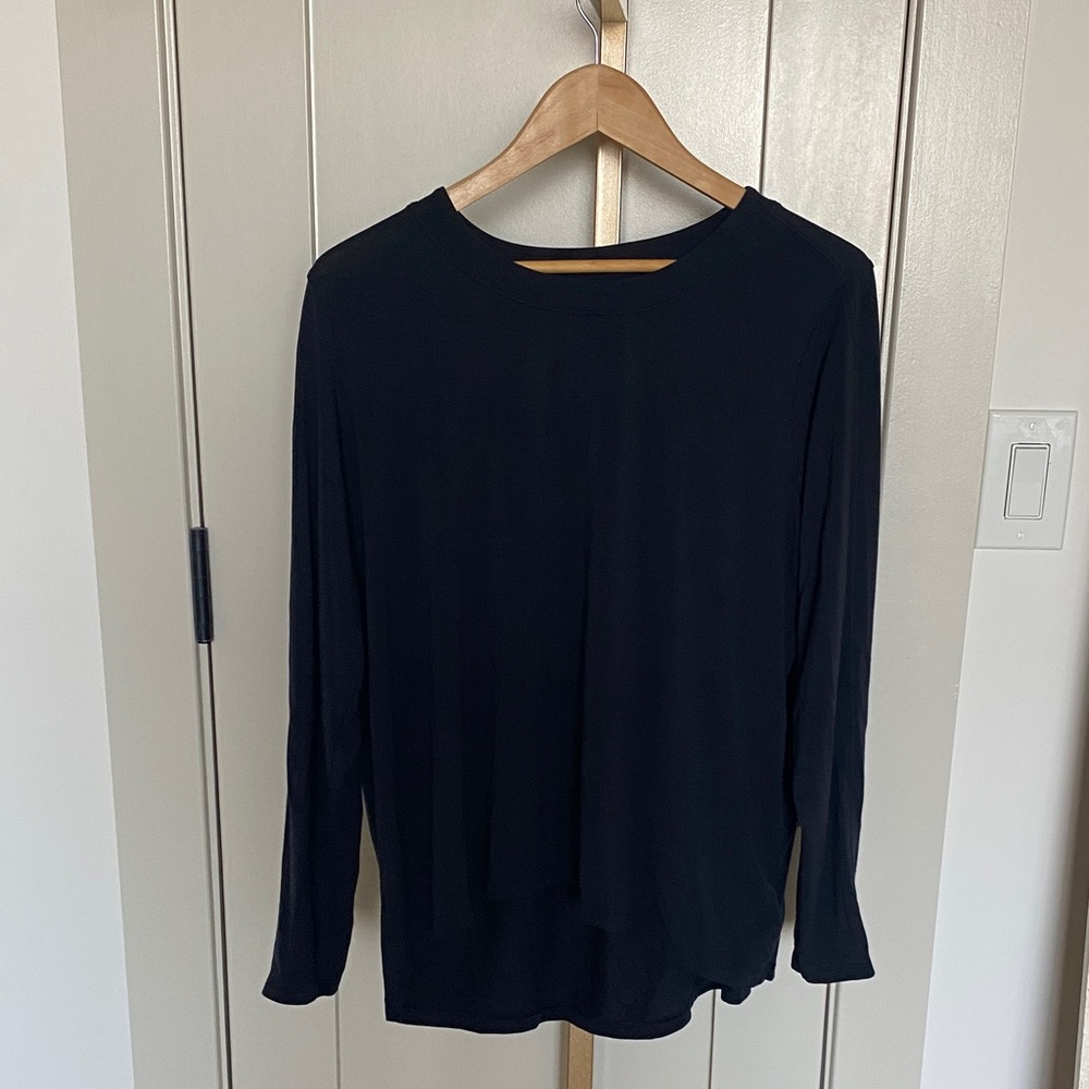 Athleta Black Long Sleeve Blouse